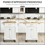 HOMCOM-Carrello-da-Cucina-Espandibile-in-Legno-Bianco-con-1-Cassetto-e-1-Armadietto