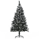 HOMCOM-Albero-di-Natale-Innevato-180cm-con-Bacche-Decorative-Bianche-Base-Rimovibile-Pieghevole-603-Rami-Verde