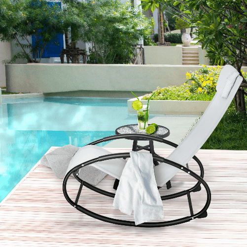 Outsunny-Sedia-a-Dondolo-da-Giardino-Zero-Gravity--Sdraio-da-Giardino-Ergonomica-con-Cuscino-e-Tessuto-Traspirante-per-Interno-ed-Esterno-Grigia