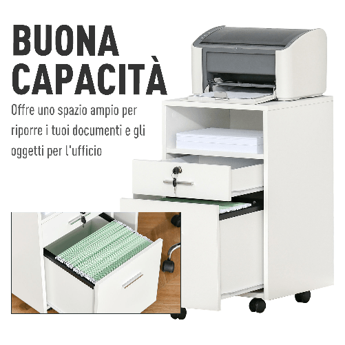 Vinsetto-Cassettiera-da-Ufficio-Cassettiera-per-Scrivania-Portadocumenti-e-Porta-Stampante-2-Chiavi-Bianca