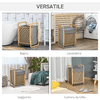 HOMCOM-Cesto-Portabiancheria-con-Sacco-Rimovibile-per-il-bagno-in-Bambu-e-Tessuto---Grigio
