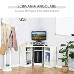 HOMCOM-Scrivania-Angolare-Porta-Pc-in-Legno-con-Ripiano-Monitor-Bianco