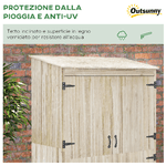 Outsunny-Casetta-da-Giardino-in-Legno-di-Abete-con-2-Porte-e-Ripiani-120x57x183cm-Naturale