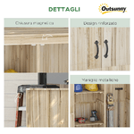 Outsunny-Casetta-da-Giardino-in-Legno-di-Abete-con-2-Porte-e-Ripiani-120x57x183cm-Naturale