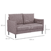 HOMCOM-Divano-2-Posti-in-Legno-per-Casa-e-Ufficio-con-Seduta-Rivestita-in-Tessuto-Effetto-Lino-138x83x85-cm-Caffe