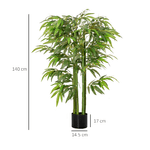 HOMCOM-Pianta-Finta-Bambu-in-Vaso-Realistico-con-780-Foglie-per-Interno-ed-Esterno-140cm