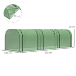 Outsunny-Serra-da-Giardino-a-Tunnel-in-Acciaio-e-Plastica-PP-con-Porte-Avvolgibili-295x100x80-cm-Verde