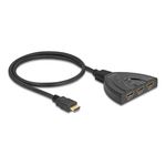 Delock Switch HDMI da 3 ingressi HDMI a 1 uscita HDMI 8K 60 Hz con cavo integrato da 60 cm