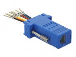 Delock-Adapter-D-Sub-9-Pin-Stecker-zu-RJ45-Buchse-Montagesatz-blau--66167-