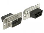 Delock-Adapter-D-Sub-9-Pin-Stecker-zu-RJ45-Buchse-Montagesatz-blau--66167-