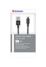 Verbatim-Cavo-Micro-USB-di-Ricarica-e-Sincronizzazione-100-cm-colore-Nero--VERBATIM-MICRO-B-USB-CABLE-SYNC---CHARGE-100C