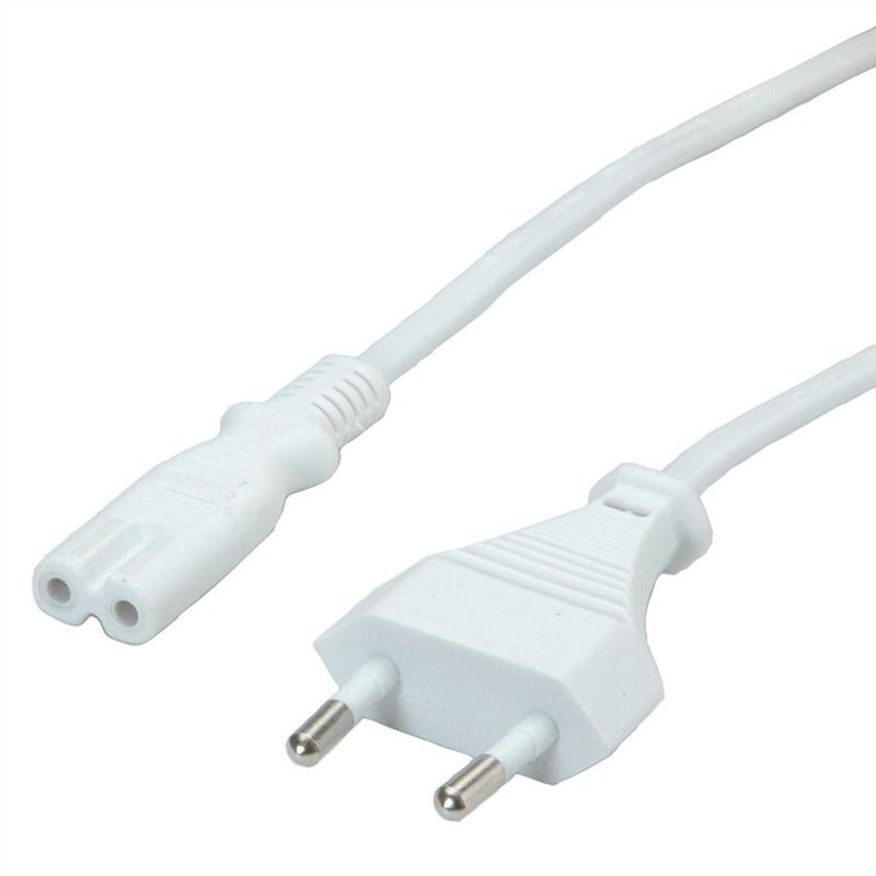 Value-19.99.2095-cavo-di-alimentazione-Bianco-18-m-CEE7-16-Accoppiatore-C7--VALUE-Euro-Power-Cable-Type-C-to-C7.-White.-