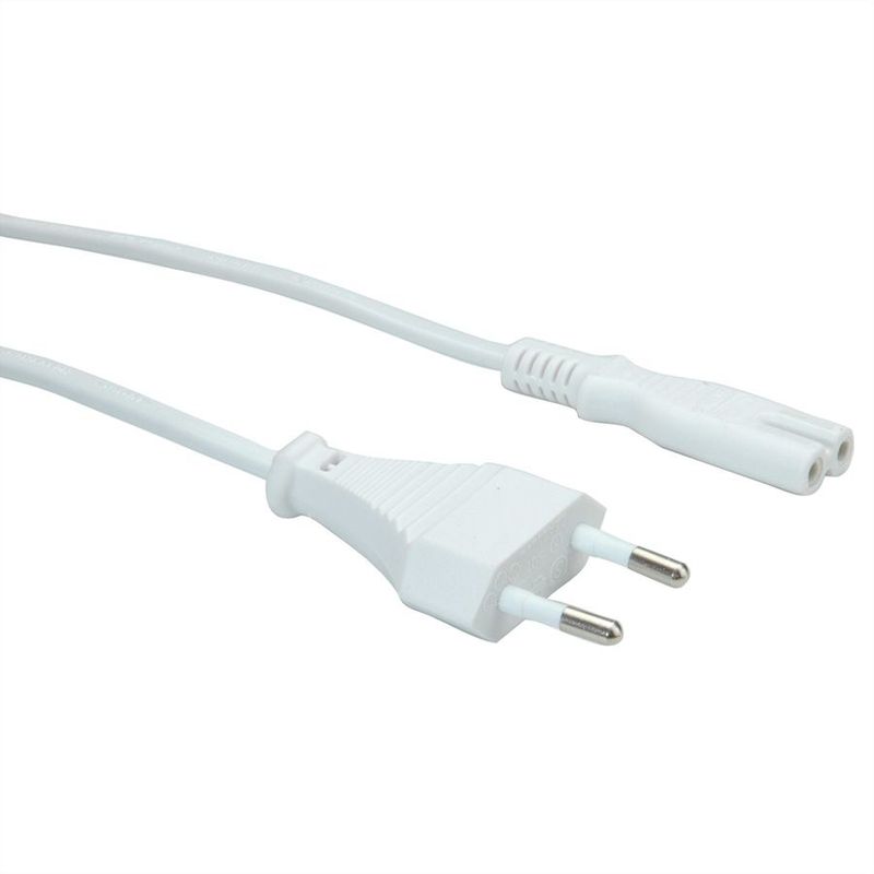 Value-19.99.2095-cavo-di-alimentazione-Bianco-18-m-CEE7-16-Accoppiatore-C7--VALUE-Euro-Power-Cable-Type-C-to-C7.-White.-