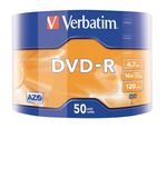 Verbatim-DVD-R-Matt-Silver-50PK-Wrap-Spindle--VERBATIM-DVD-R-AZO-4.7GB-16X-MATT-SILVER-SURFACE-50-PK-WRAP-