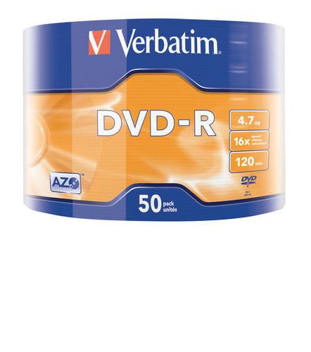 Verbatim-DVD-R-Matt-Silver-50PK-Wrap-Spindle--VERBATIM-DVD-R-AZO-4.7GB-16X-MATT-SILVER-SURFACE-50-PK-WRAP-