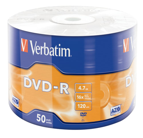 Verbatim-DVD-R-Matt-Silver-50PK-Wrap-Spindle--VERBATIM-DVD-R-AZO-4.7GB-16X-MATT-SILVER-SURFACE-50-PK-WRAP-