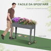Outsunny-Portapiante-Fioriera-da-Esterno-in-Metallo-con-Mensola-Ruote-e-Maniglia