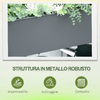 Outsunny-Portapiante-Fioriera-da-Esterno-in-Metallo-con-Mensola-Ruote-e-Maniglia
