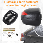 HOMCOM-Baule-Bauletto-per-Moto-Motorini-Scooter-Posteriore-Universale-in-Plastica-40-x-38-x-28cm-Nero-24L