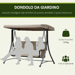 Outsunny-Dondolo-da-Giardino-a-3-Posti-con-Tettuccio-Regolabile-e-Tasche-Portaoggetti-Marrone-196x128x172cm