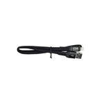 Leba geflochtenes MFI Flachkabel| USB-A auf Lightning| 1.2m| schwarz| 1,2 m Nero