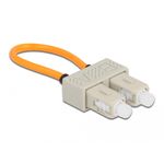 Delock - Loopback-Adapter - SC multi-mode (M) - Glasfaser - 62,5/125 Mikrometer - OM1 - orange, beige (86921)