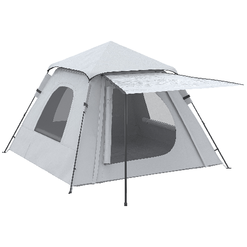 Outsunny-Tenda-da-campeggio-da-2-3-persone-con-Veranda-210x210x150cm-grigia-e-bianca