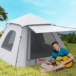 Outsunny-Tenda-da-campeggio-da-2-3-persone-con-Veranda-210x210x150cm-grigia-e-bianca