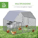 PawHut-Recinto-per-Galline-con-telo-di-copertura-per-4-6-polli-in-acciaio-280x190x195-cm