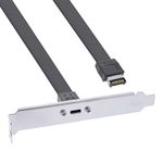 InLine Staffa per slot PCI - Pannello frontale da USB-C a USB 3.2 Chiave-A interna - 05 m