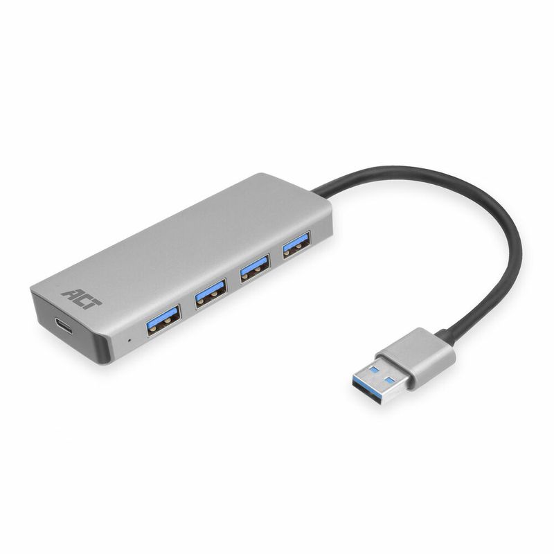 Hub-di-interfaccia-ACT-AC6121-USB-3.2-Gen-1--3.1-Gen-1--Tipo-A-5000-Mbit-s-Alluminio