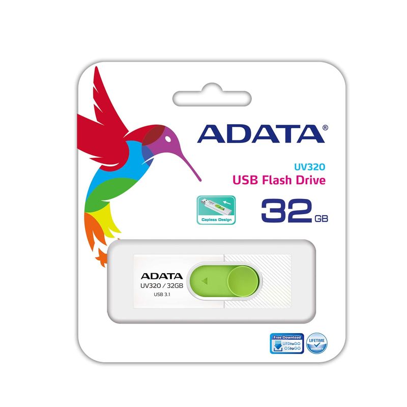 Adata-USB-3.0-UV320-32GB-White-Green--AUV320-32G-RWHGN-