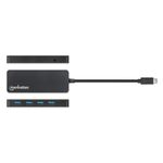 Manhattan-164924-hub-di-interfaccia-USB-3.2-Gen-1-3.1-Gen-1-Type-C-5000-Mbit-s-Nero--USB-C-Dock-Hub-Ports-4-USB-A-x4-5-G