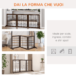 PawHut-Cancelletto-Pieghevole-e-Regolabile-in-Legno-di-Pino-e-Metallo-con-Base-Stabile-per-Cani-e-Cuccioli-185x36x71cm