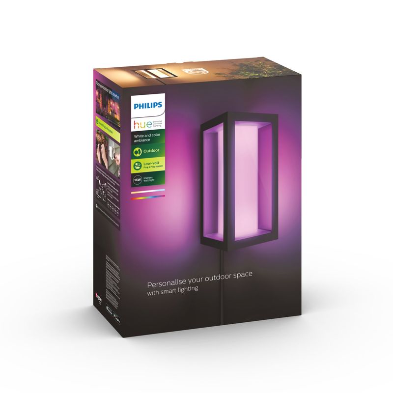 Philips-Hue-White-and-Color-ambiance-Impress-Lampada-Smart-da-parete-rettangolare-Nero-Estensione--alimentatore-non-incl