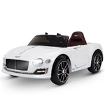 HOMCOM Macchina Elettrica per Bambini Bentley con 2 Portiere Guida Manuale e Telecomando, Fari e Suoni, 108x60x43cm, Bianco