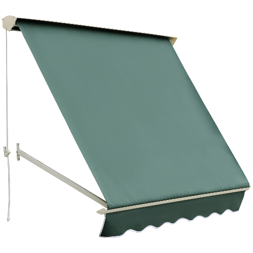 Outsunny-Tenda-da-Sole-a-Caduta-con-Rullo-Avvolgibile-e-Angolazione-Regolabile-0-120°-180×70cm-Verde