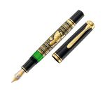 Pelikan Toledo 900 penna stilografica Sistema di riempimento integrato Nero, Oro, Verde 1 pz