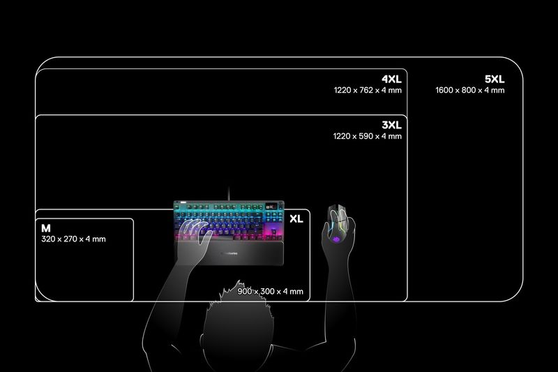 SteelSeries-QcK-Prism-Cloth-Oplyst-tastatur-og-musepude