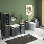 kleankin-Colonna-Bagno-Salvaspazio-con-Armadietto-e-3-Ripiani-Aperti-in-Legno-34x23x165cm-Grigio