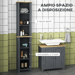 kleankin-Colonna-Bagno-Salvaspazio-con-Armadietto-e-3-Ripiani-Aperti-in-Legno-34x23x165cm-Grigio