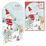 Dohe  Pack Santa en la Nieve de 6 tarjetas desplegables de felicitación de navidad