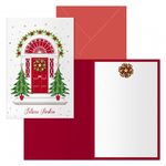 Dohe  Pack Red Door de 6 tarjetas de felicitación de navidad. Tamaño 11