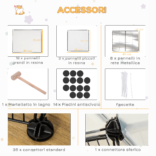 PawHut-Recinto-Modulare-per-Conigli-e-Animali-di-Piccole-Dimensioni-27-Pannelli-Acciaio-e-Resina---Nero