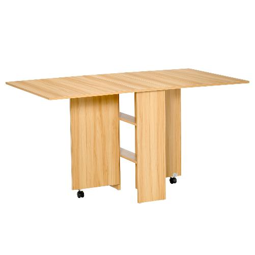 HOMCOM-Tavolo-da-Pranzo-Pieghevole-e-Moderno-con-Ripiano-Tavolo-da-Cucina-e-Sala-da-Pranzo-140x80x74cm-Color-Legno