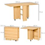 HOMCOM-Tavolo-da-Pranzo-Pieghevole-e-Moderno-con-Ripiano-Tavolo-da-Cucina-e-Sala-da-Pranzo-140x80x74cm-Color-Legno