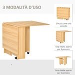 HOMCOM-Tavolo-da-Pranzo-Pieghevole-e-Moderno-con-Ripiano-Tavolo-da-Cucina-e-Sala-da-Pranzo-140x80x74cm-Color-Legno