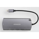 Axagon HMC-6M2 replicatore di porte e docking station per laptop USB 3.2 Gen 1 (3.1 Gen 1) Type-C Alluminio