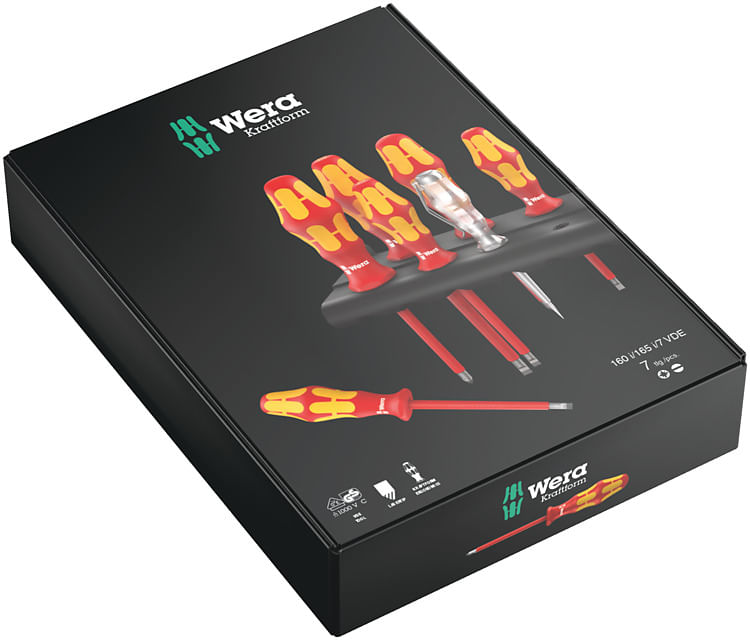 Wera-Kraftform-Plus---Serie-100-VDE-160-i-165-i---Set-di-cacciaviti---7-pezzi---in-scatola-di-immagazzinaggio--050061480