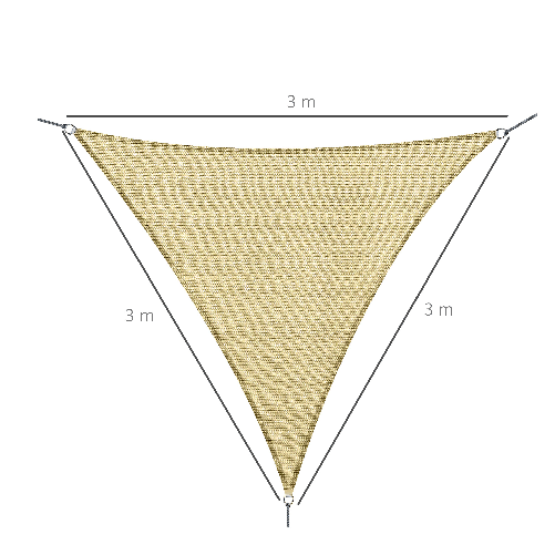 Outsunny-Tenda-Parasole-Esterno-Protezione-Solare-Triangolare-Tenda-Impermeabile-a-Vela-Ottone-3x3x3m